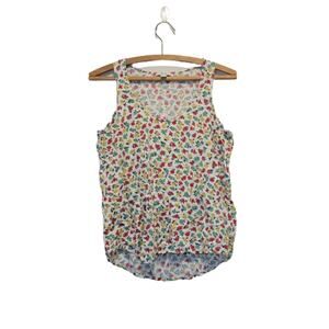 J Crew Mercantile Tank Top Colorful Ditzy Floral Print Size XS Prairiecore #111